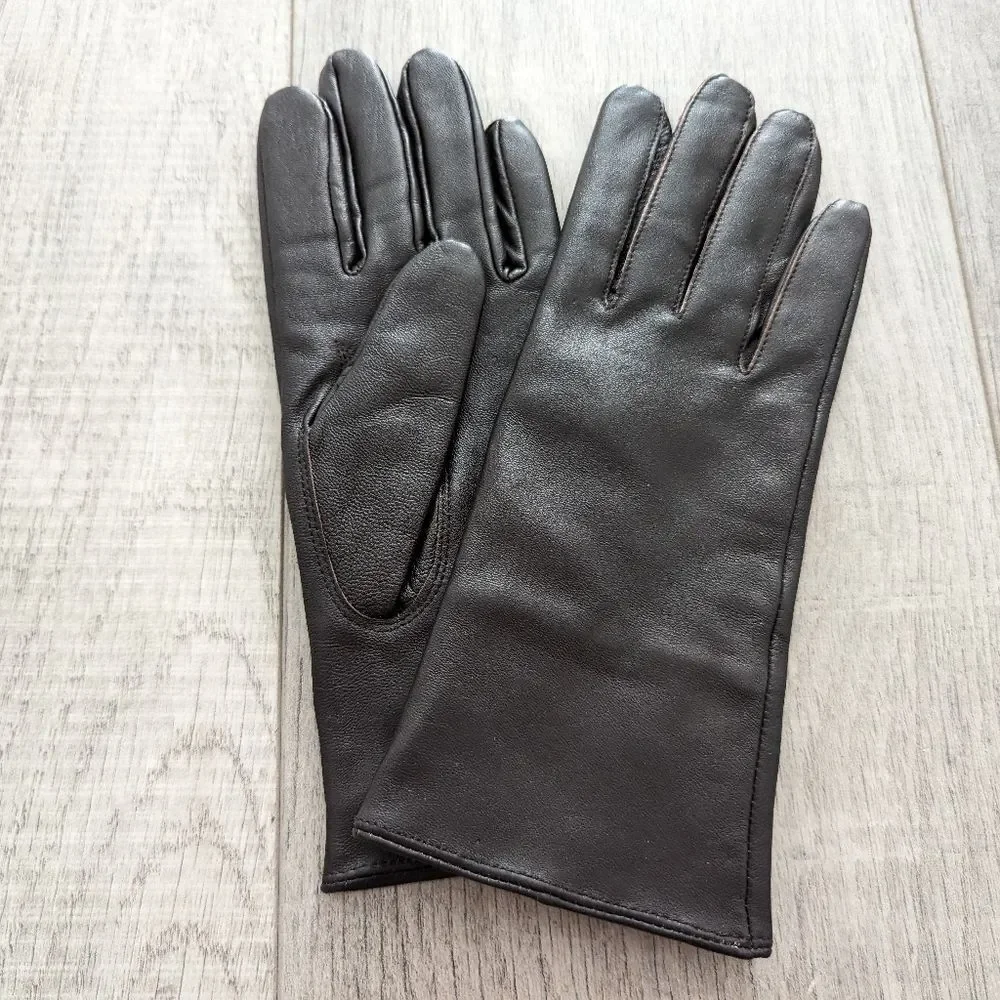 Genuine Brown Leather Gloves